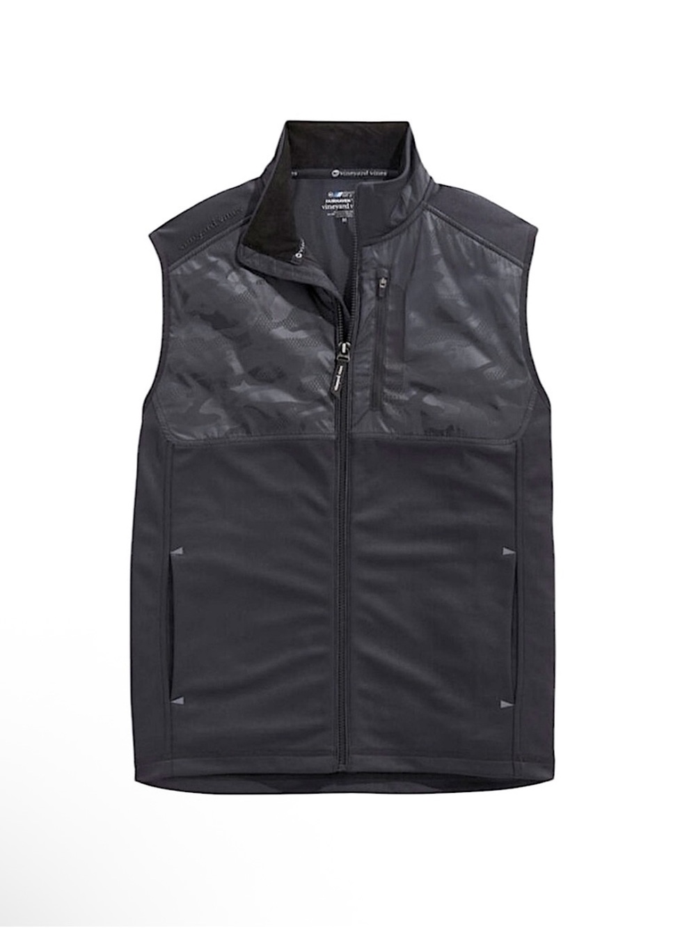 Vineyard Vines Fairhaven Golf Vest in Jet Black Camo